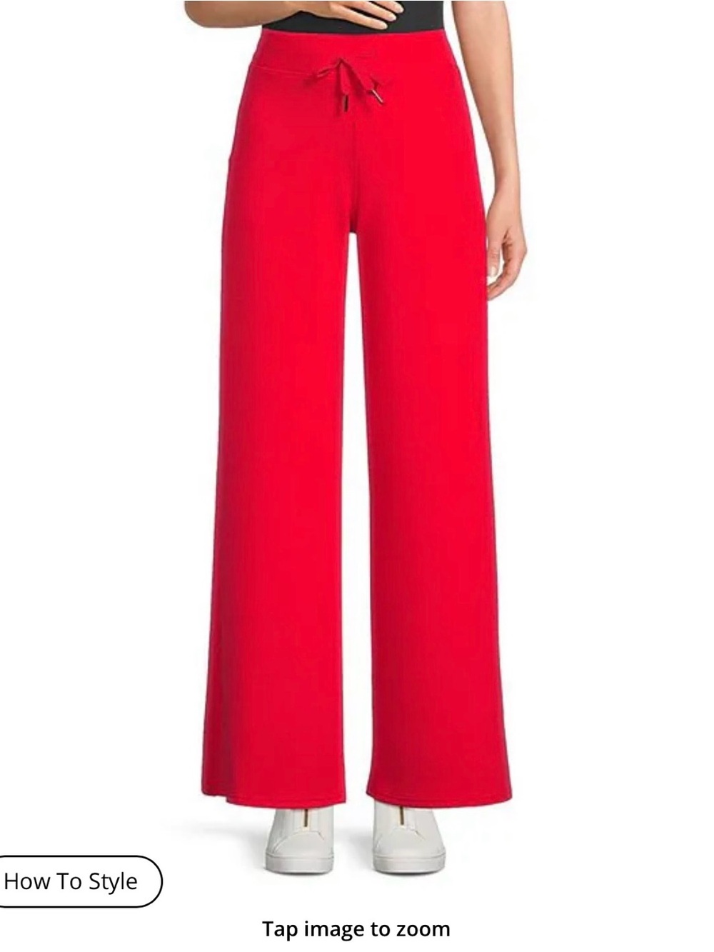 SPANX Wide Leg Pull-On Pants in Red